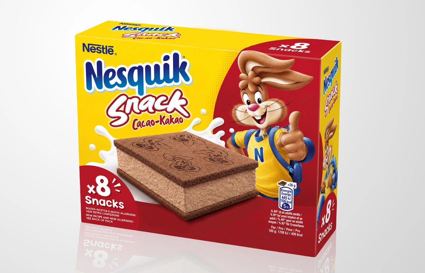 Nesquik snack texture and filling detail
