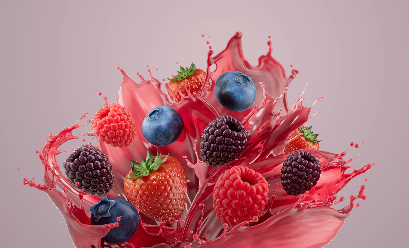 Mixed berry splash visualization for TC Nutrition