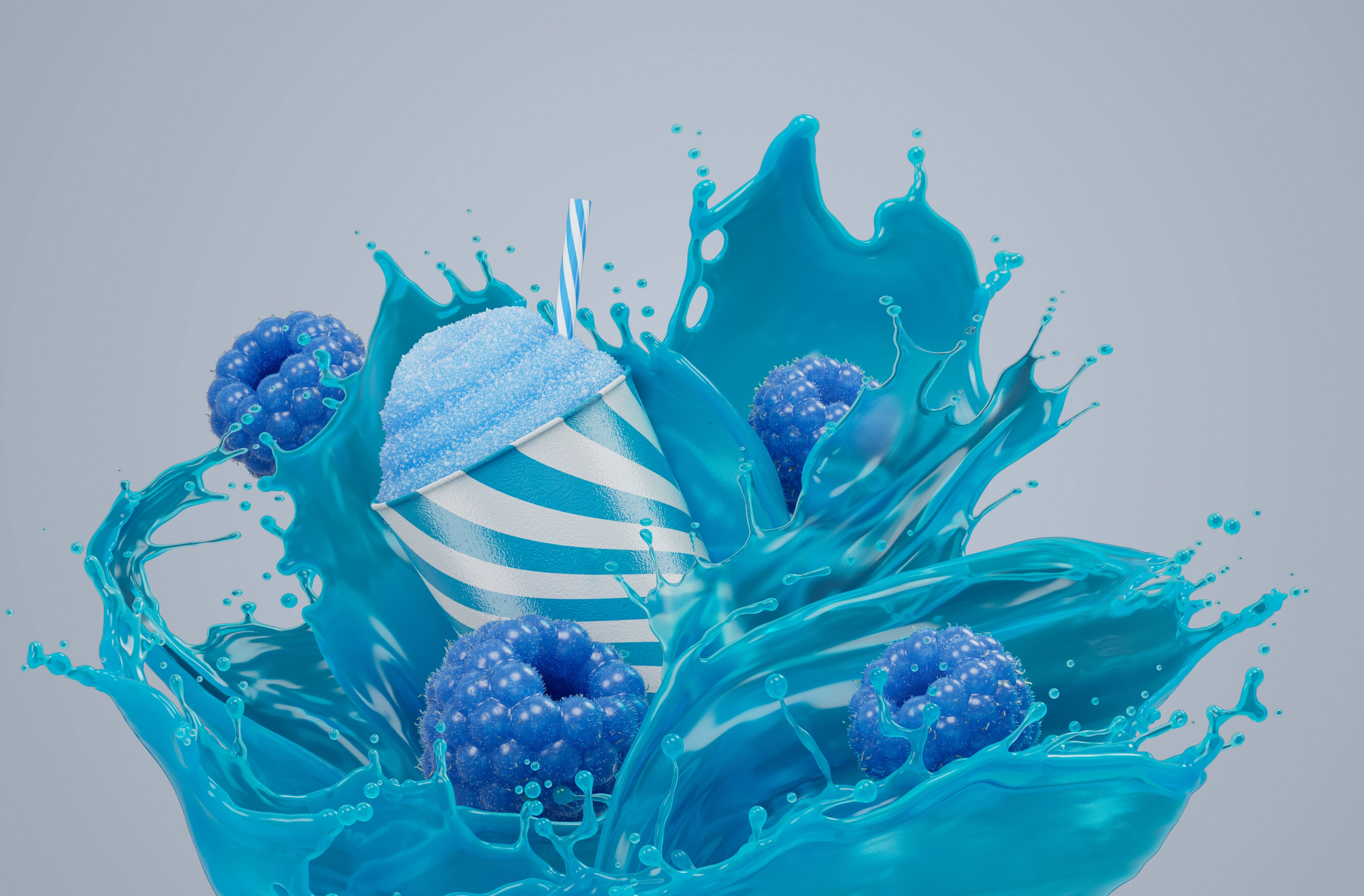Blue Slushie flavor visualization for TC Nutrition