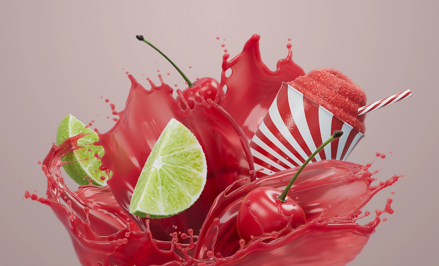 Cherry Lemonade flavor visualization for TC Nutrition