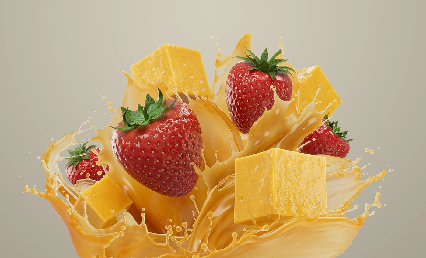 Strawberry Mango flavor visualization for TC Nutrition